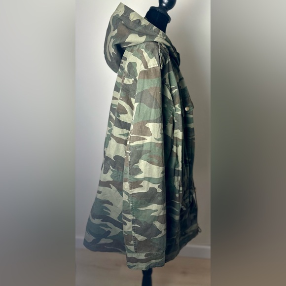 NEW LOOK Women’s 100% Cotton Green Camouflage Hooded Zip Up Jacket  Plus Size 3X - Picture 5 of 16